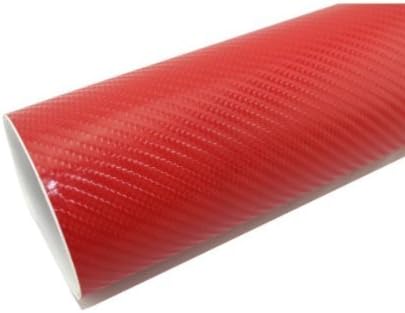 Xingyuan 4D Carbon Fibre Vinyl Film with Free Bubbles for Car Smooth Surface Decoration 50x150cm Red