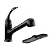 KOHLER K-15160-L-7 Coralais Single Control Pullout Spray Kitchen Sink Faucet, Black Black