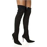 Highest Heel Women's PERFECT-33, 4" Thigh High Ultra Suede Boot.