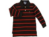 Polo Ralph Lauren Boys Long Sleeve Striped Polo with Logo