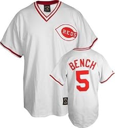 Johnny Bench Reds White Cooperstown Replica Jersey