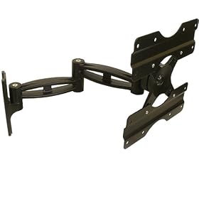 Designer Habitat - Cantilever TV Wall Mount Swivel Bracket for LCD Plasma TV (13 - 37") to Fit All VESA 75mm & 100mm + Extension Plates for Wider Spacings - New Slim Design