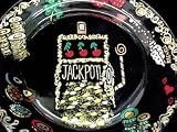 Casino Magic Slots Design - Hand Painted - Platter/Serving Plate - 13 inch diameter