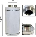 New 6 Hydropronic Inline Exhaust Air Carbon Filter Scrubber Replacement Filter