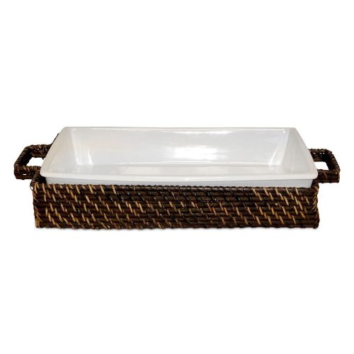 Bistro Baking Dish in Rattan Basket - 9 x 13
