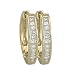 14K Yellow Gold 1/2 ct. Princess Cut Diamond Huggie Earrings