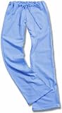 Adult Womens Low Rise Tie Cord Waist Fleece Pants Light Columbia Blue