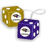 Baltimore Ravens Nfl 3 Car Fuzzy Dice"