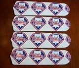 Ceiling Fan Designers 42SET-MLB-PHI MLB Philadelphia Phillies Baseball 42 In. Ceiling Fan BladeS ONLY