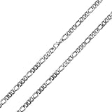 4.5mm Men Stainless Steel Figaro Chain Necklace 24in