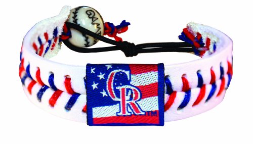 MLB Colorado Rockies Stars and Stripes Classic Baseball Bracelet