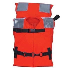 Kent Commercial Type I Jacket Style Life Jacket, Orange