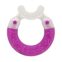 MAM Bite and Brush Teether, 3 Months, Colors May Vary
