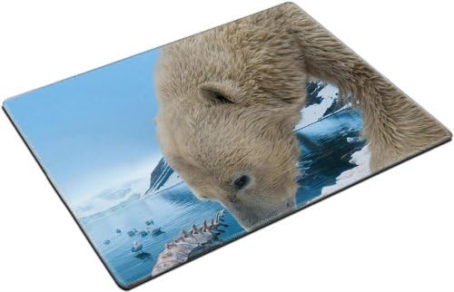 Polar Bear With Whale Bone Placemat Pads Customized Made To Order Support Ready 15 6/8 Inch (400mm) X 11 13/16 Inch (300mm) X 1/8 Inch (3mm) High Quality Eco Friendly Cloth With Neoprene Rubber Liil Place Mouse Pad Desktop Mousepad Laptop Mousepads Comfortable Table Desk Kitchen Computer Mouse Mat Cute Gaming Mouse_Pad
