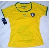 2010 WORLD CUP LADIES POLYESTHER ONE SIZE SEXY BRASIL BRAZIL YELLOW SOCCER JERSEY ONE SIZE - PLEASE SEE DESCRIPTION FOR ITEM MEASUREMENTS