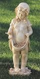 Country Girl Garden Statue BirdFeeder Bird Feeder Bath