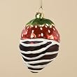3.5" Chocolate Shop Dipped & Drizzled Strawberry Glass Christmas Ornament