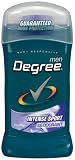 Degree Men Deodorant Stick, Intense Sport 3.0oz. (Pack of 6)