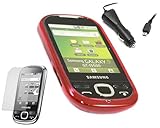 iTALKonline RED & CLEAR TRANSPARENT ELITE 2 TONE Hard Soft Case Cover Skin  ....