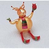 Whimsical Plump Reindeer With Dangle Legs Christmas Ornament #823033B