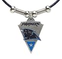 Carolina Panthers Leather Necklace w/Beads & Pewter Pendant - NFL Football Fan Shop Sports Team Merchandise