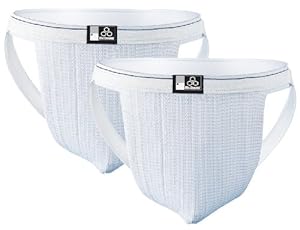 McDavid 3133 Two Pack Swim Supporter, White, Large