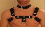 Leather Man's Harness Neck Belt Adjustable with Buckle, Leather New Design 1125