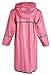 Kid's Rain Jacket:Big Girls Kids Waterproof Full Length Long Hooded Raincoat Jacket for Children - Pink (Medium)