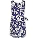 Sarong Dress - Women's Classic Hibiscus Mock Wrap Hawaiian Aloha A Line Side Tie Dress in Royal Blue - XL image 4
