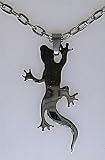 Produkt-Bild: polierter Geckoanhaenger aus Edelstahl mit Kette