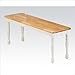 ACME Farmhouse Bench, Natural and White Finish