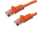 Kentek 2 Feet FT CAT6 UTP Patch Cable 24 AWG 550 MHz Category 6 Unshielded Twisted Pair Short Body Connector Snagless Molded Boot Ethernet RJ45 Network Internet Cord Orange