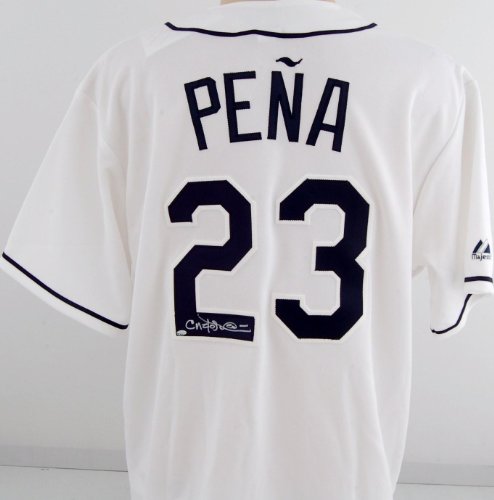 Autographed Carlos Pena Tampa Bay Rays Jersey - Autographed MLB Jerseys