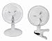 Optimus F-0745 7-Inch Convertible Clip-On 2-Speed Personal Table Fan, White