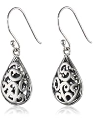 Sterling Silver Filigree Teardrop Earrings