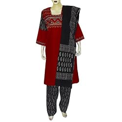 Embroidered Salwar Kameez Cotton Clothing Size L (slk339a)