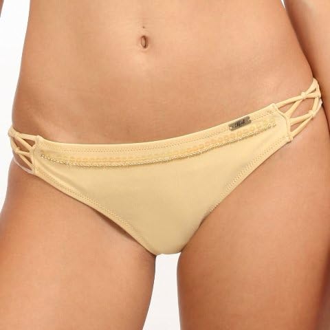 Heat Swimwear Junior's 8612 Side String Bottom,PURE GOLD,XL