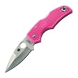 Spyderco Native Lightweight Plain Edge Knife, Pink