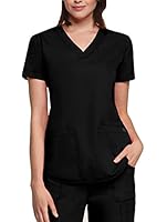 NRG Junior Fit 3-Pocket All Solid V-neck Scrub Top