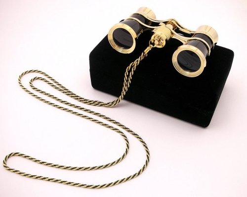Ultra Sharp Opera Glasses Binoculars 3X in Case W/Chain