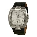 GUESS Black Leather Strap Watch