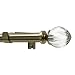 Levolor Fluted Acrylic Rod Set, Burnished Brass, 3/4-Inch Diameter, 66 to 120-Inch Width