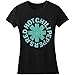 Red Hot Chili Peppers Women's Aqua Asterisk Girls Jr Black