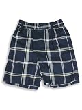 E-Land - Toddler Boys Plaid Shorts, Navy, White (Size 3T)