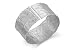 14K White Gold Matte and Hammered-Finish Hand-Crafted Cuff Bracelet, Enhanced with Pave Set Diamonds.