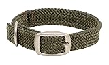Mendota Products Double Braid Dog Collar, Olive, 1 x 18-Inch