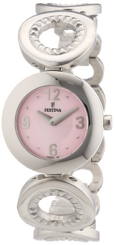 Festina Women's Dame F16546/2 Silver Stainless-Steel Quartz Watch with Pink Dial
