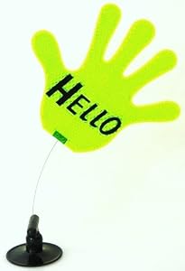 waving hand hello car window reflector decoration amazon green