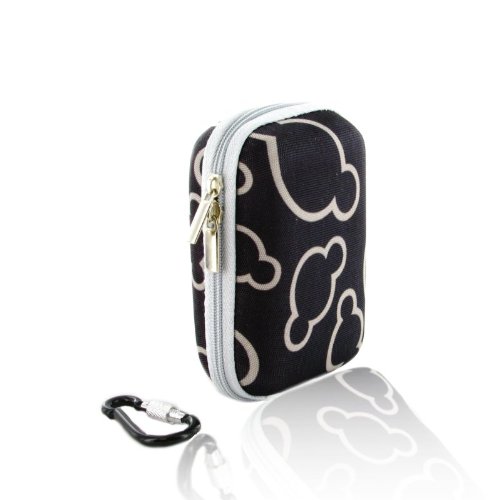 Black Pattern Hard Shockproof Camera Case for Panasonic Lumix FS35 Digital Camera