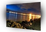 Water Harbour Light At Night A1 XLarge Canvas